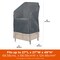 Modern Leisure Renaissance Stackable/High Back Bar Chair Cover, 27 in. L x 27 in. W x 49 in. H, Gray 3030 - alternate 4